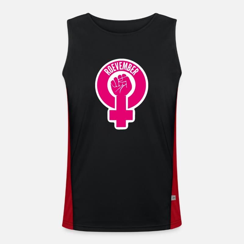 November Roevember Design Pink Funktionelles Kontrast-Tank Top für Männer 