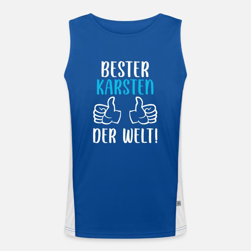 Karsten Vorname Name Geburtstag Funktionelles Kontrast-Tank Top für Männer 