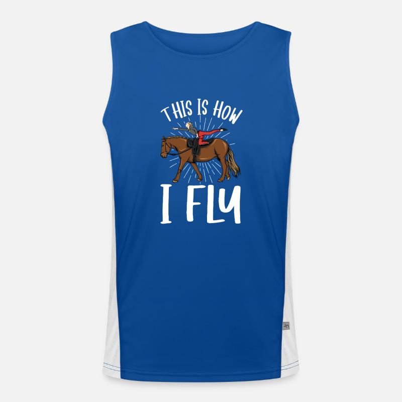 Voltigieren Volti Voltigier Pferde Pferdemädchen Funktionelles Kontrast-Tank Top für Männer 