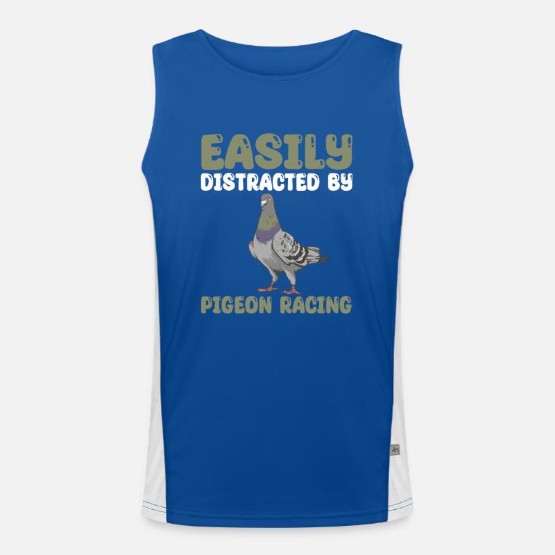 Taubenrennen Geschenk Funktionelles Kontrast-Tank Top für Männer 