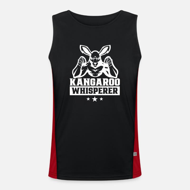 Känguru-Flüsterer Känguru Kängurus Tier Funktionelles Kontrast-Tank Top für Männer 