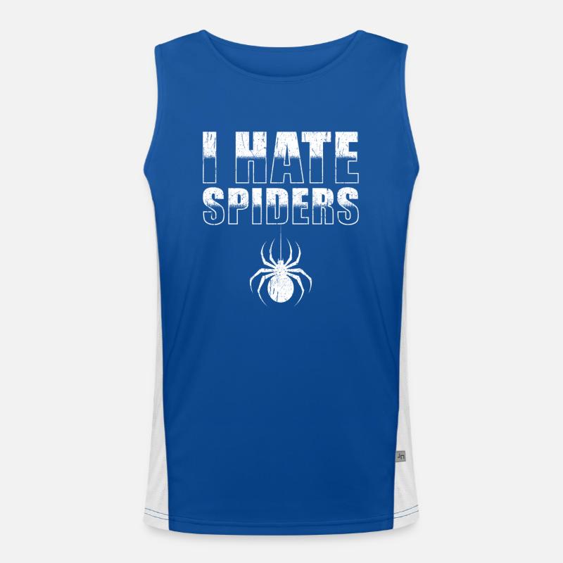 I hate spiders Men's Functional Contrast Tank Top 