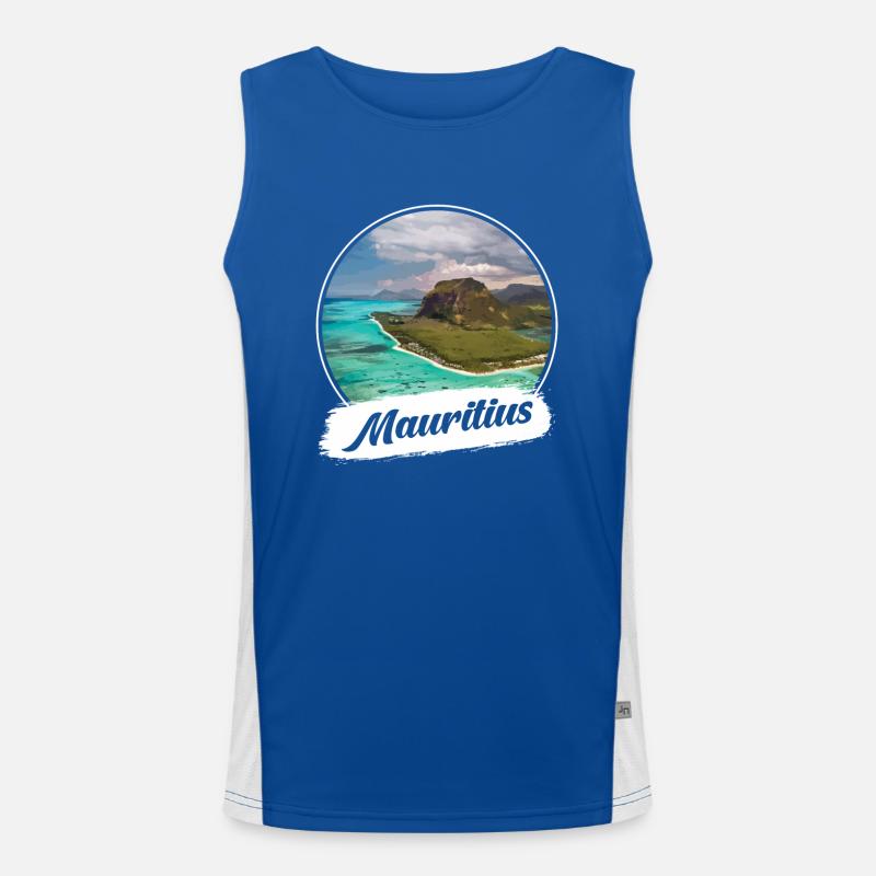 Mauritius Souvenir Men's Functional Contrast Tank Top 