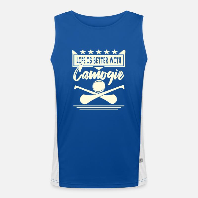 La vie est meilleure avec Camogie Débardeur respirant contrasté Homme 