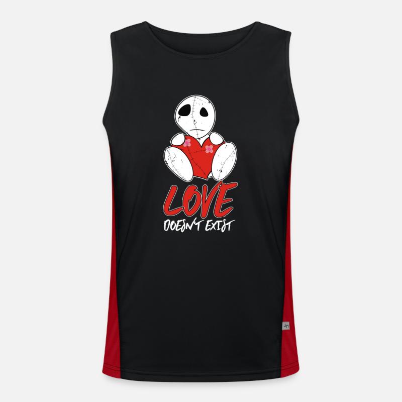 Liebe existiert nicht | Emo Kleidung | Emocore Goth Do Funktionelles Kontrast-Tank Top für Männer 