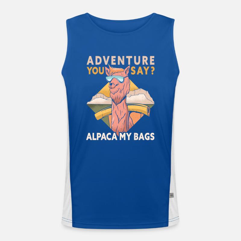 Outdoor Camping Hiking Backpacking Men's Functional Contrast Tank Top 