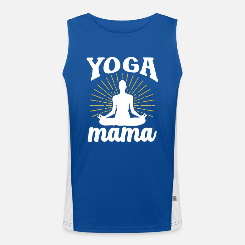 Yoga Mama Hobby Mutter Mami Funktionelles Kontrast-Tank Top für Männer 