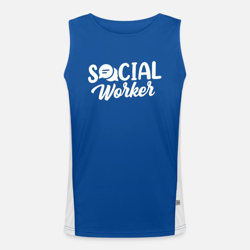 Social Worker Occupation Social Worker Social Work Men's Functional Contrast Tank Top 