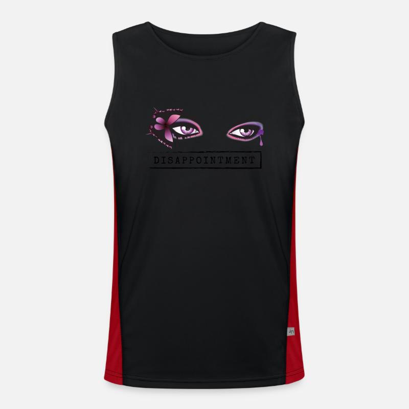 Enttäuschung | Mädchen Emo Kleidung | Emocore-| Emo Funktionelles Kontrast-Tank Top für Männer 