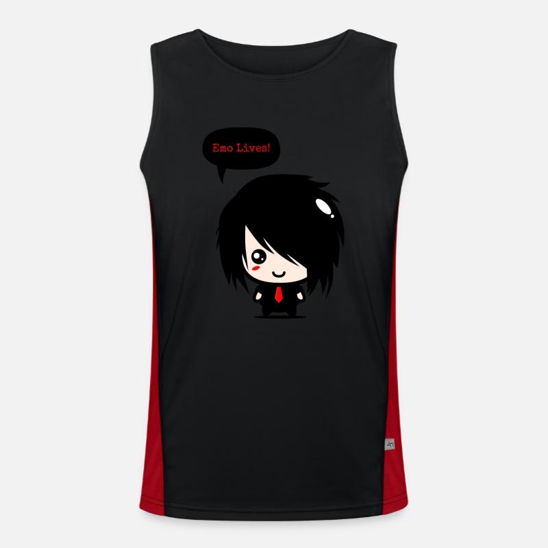 EMO Lives | Boys Emo clothes | Emocore | Emo Music Men's Functional Contrast Tank Top 