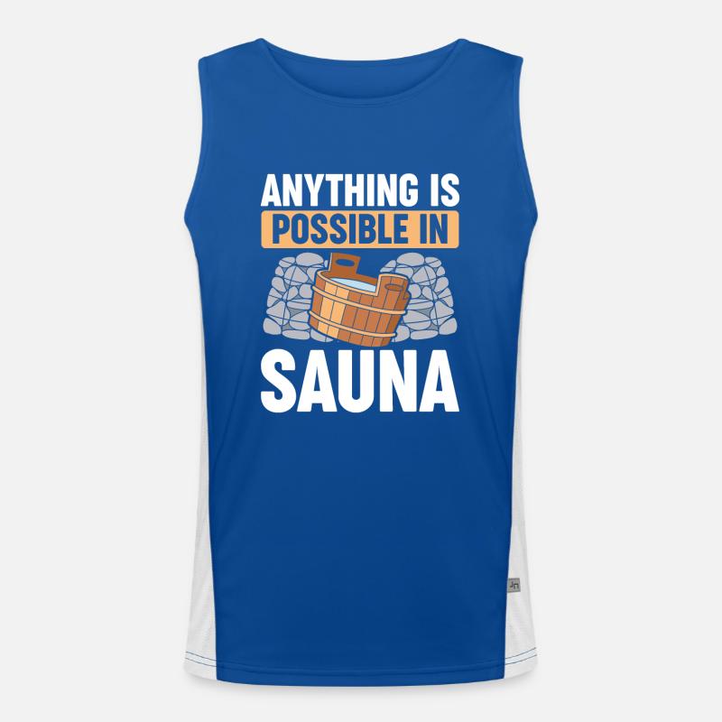 Everything is possible in the sauna Men's Functional Contrast Tank Top 