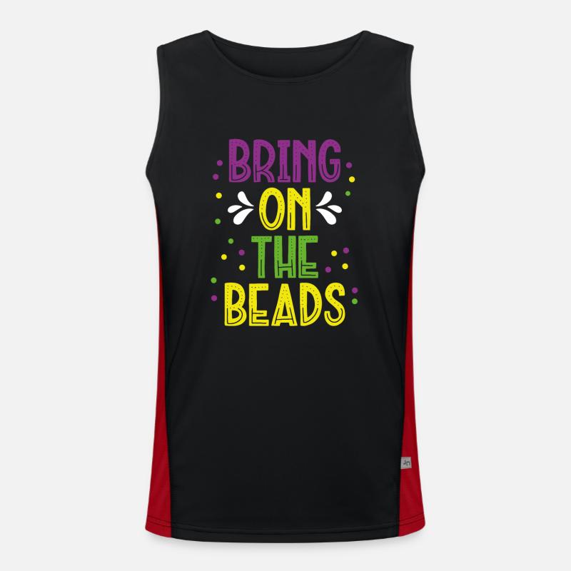 Her mit den Perlen Funktionelles Kontrast-Tank Top für Männer 