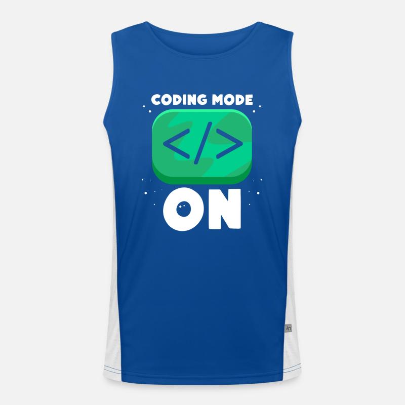 Programmiermodus Ein Programmierer Coding Coder Funktionelles Kontrast-Tank Top für Männer 
