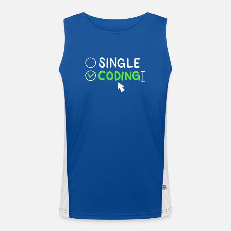Programmierung Single Coding Software Engineer Funktionelles Kontrast-Tank Top für Männer 