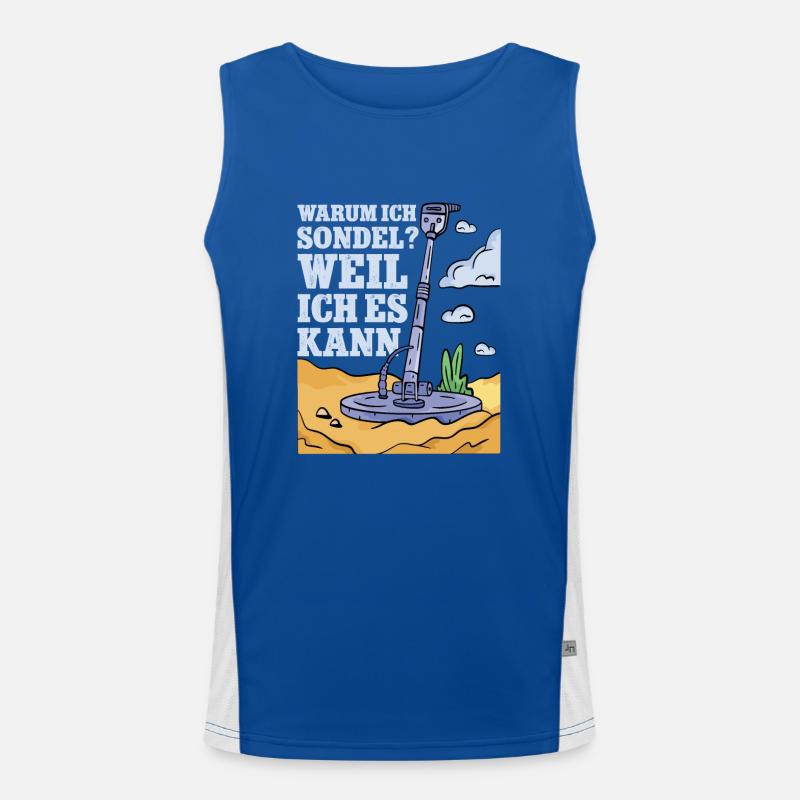 Sondeln Sondel Metalldetektor Schatzsuche Funktionelles Kontrast-Tank Top für Männer 