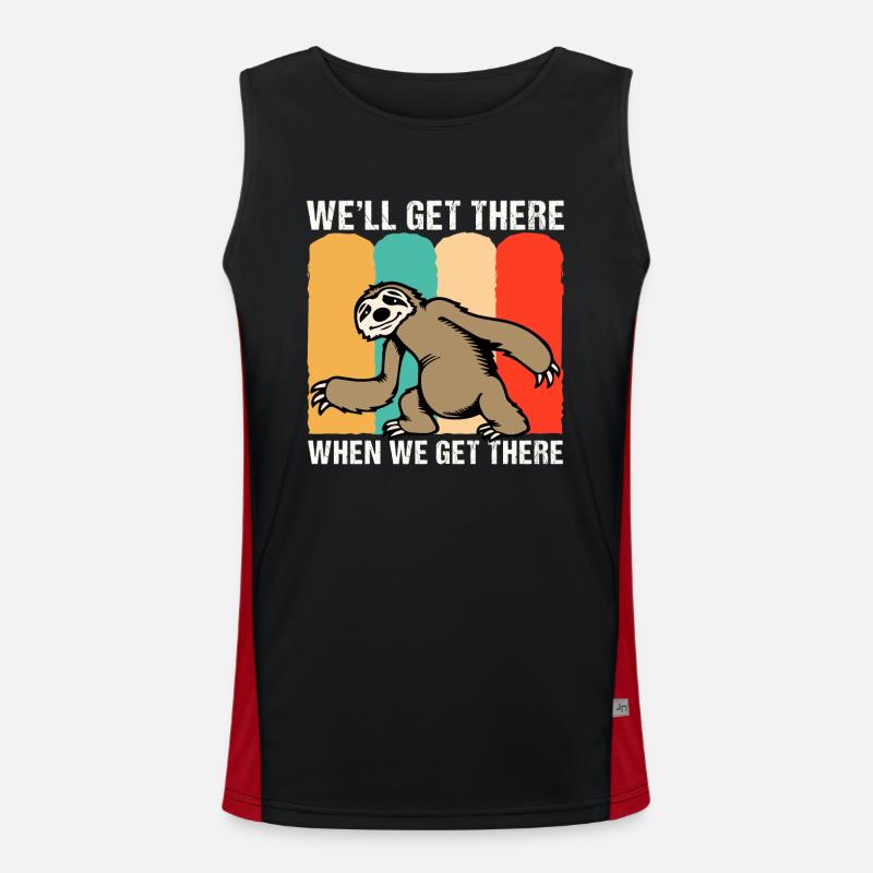 WE´LL GET THERE - WHEN WE GET THERE Funktionelles Kontrast-Tank Top für Männer 