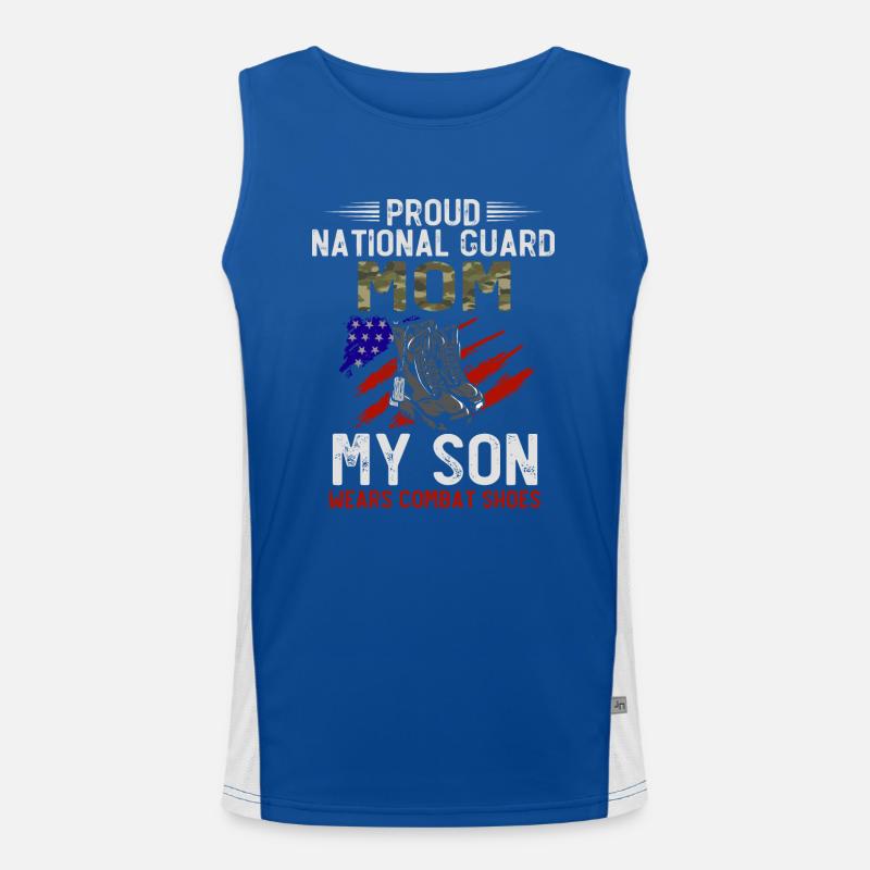 Stolze Nationalgarde Mutter Funktionelles Kontrast-Tank Top für Männer 