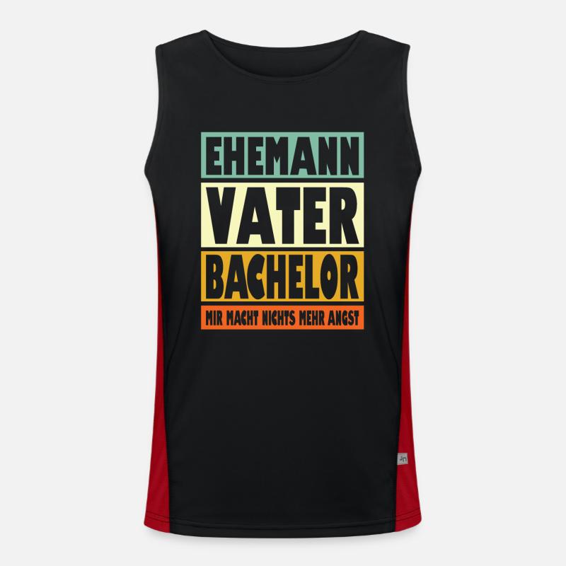 Bachelor Vater Ehemann Held Funktionelles Kontrast-Tank Top für Männer 