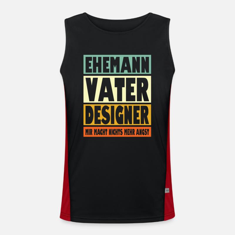 Designer Vater Ehemann Held Funktionelles Kontrast-Tank Top für Männer 