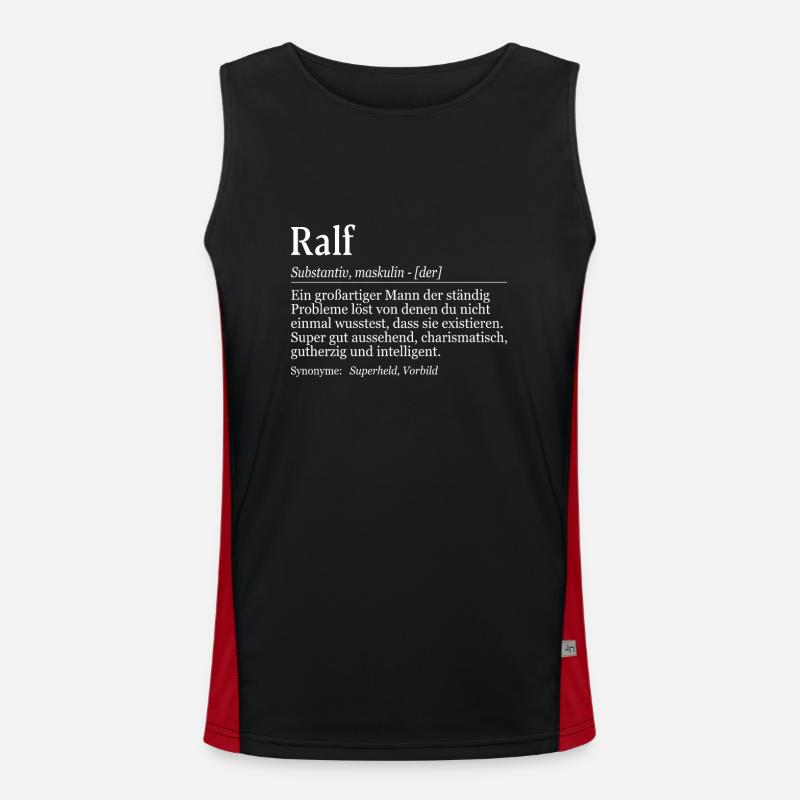 Ralf Definition Namenstag Geburtstag Name Funktionelles Kontrast-Tank Top für Männer 