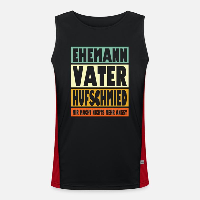 Hufschmied Vater Ehemann Held Funktionelles Kontrast-Tank Top für Männer 