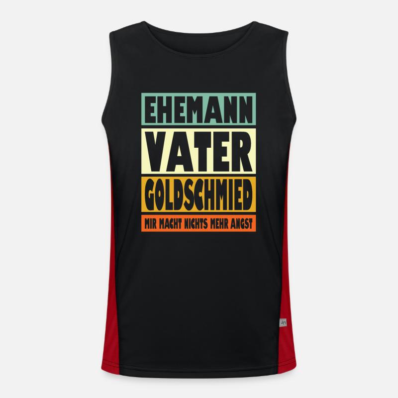 Gleisbauer Vater Ehemann Held Funktionelles Kontrast-Tank Top für Männer 