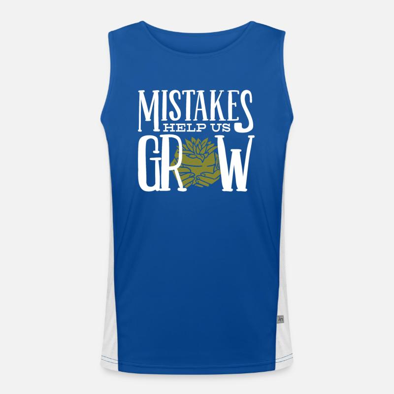 Mistakes help us grow Men's Functional Contrast Tank Top 