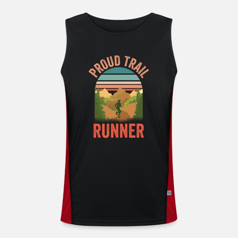 Fière course de trail runner trail running Débardeur respirant contrasté Homme 