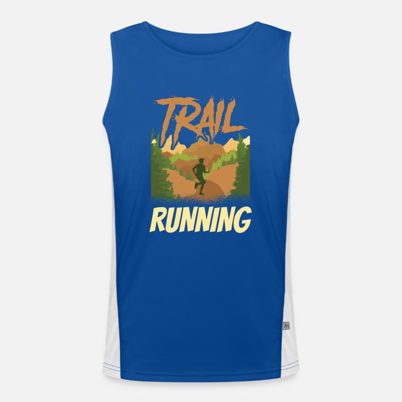 Trail Running Race Trail Running Runner Men's Functional Contrast Tank Top 