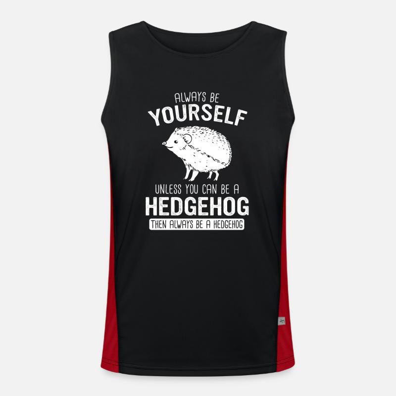 Igel Stachelig Tier Igel Funktionelles Kontrast-Tank Top für Männer 