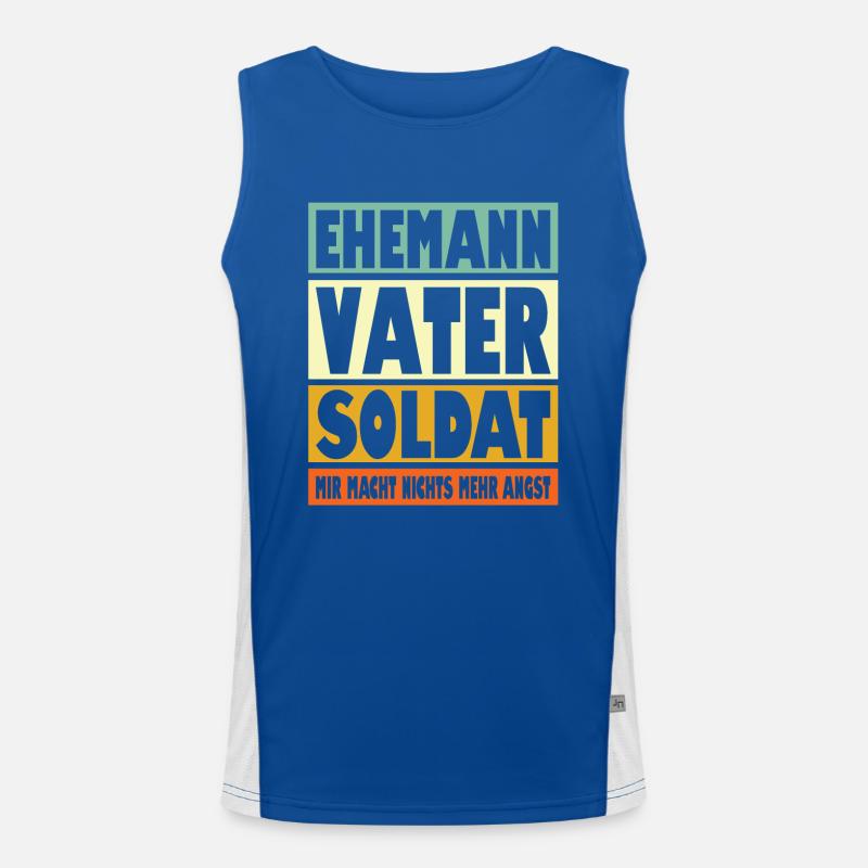 Soldat Vater Ehemann Held Funktionelles Kontrast-Tank Top für Männer 