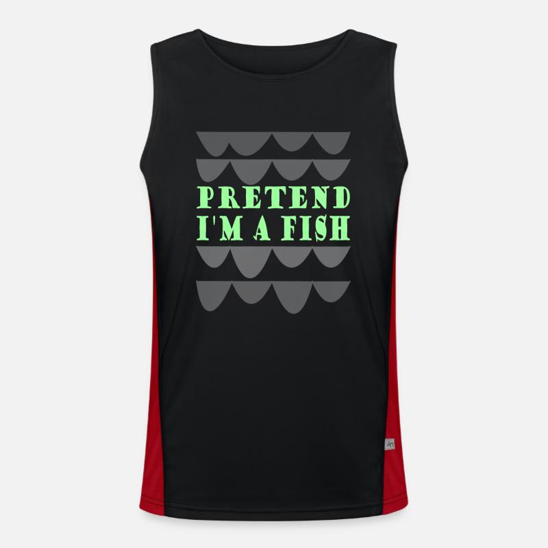 Pretend i'm a fish Men's Functional Contrast Tank Top 