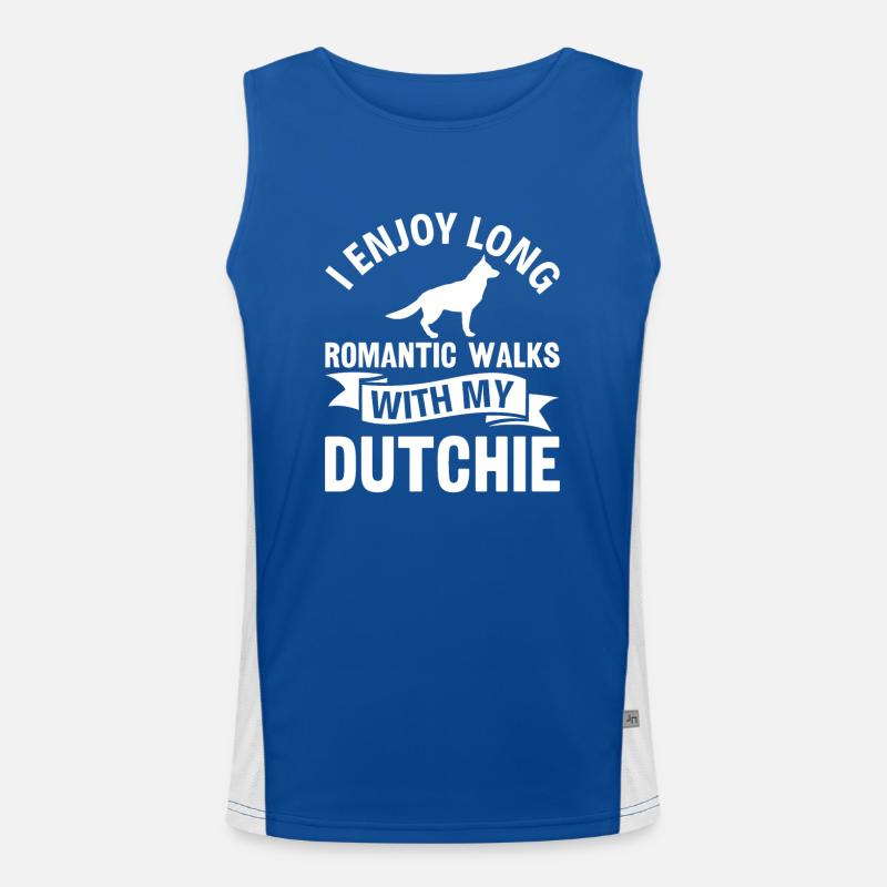 Holländischer Schäferhund Dutch Shepherd Funktionelles Kontrast-Tank Top für Männer 