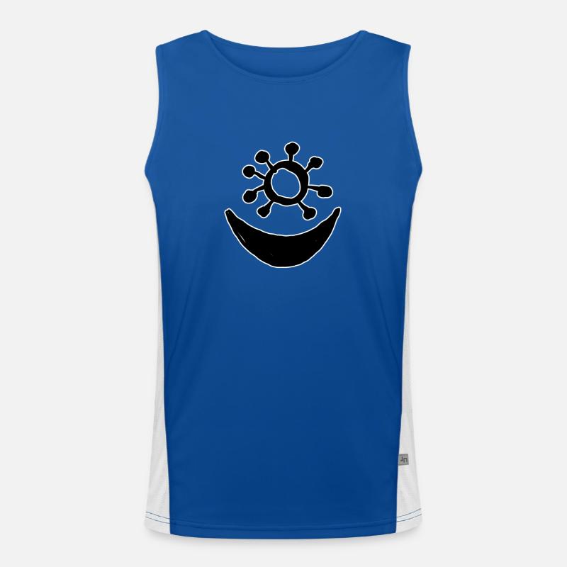 Egypt Ancient Symbol Love Men's Functional Contrast Tank Top 