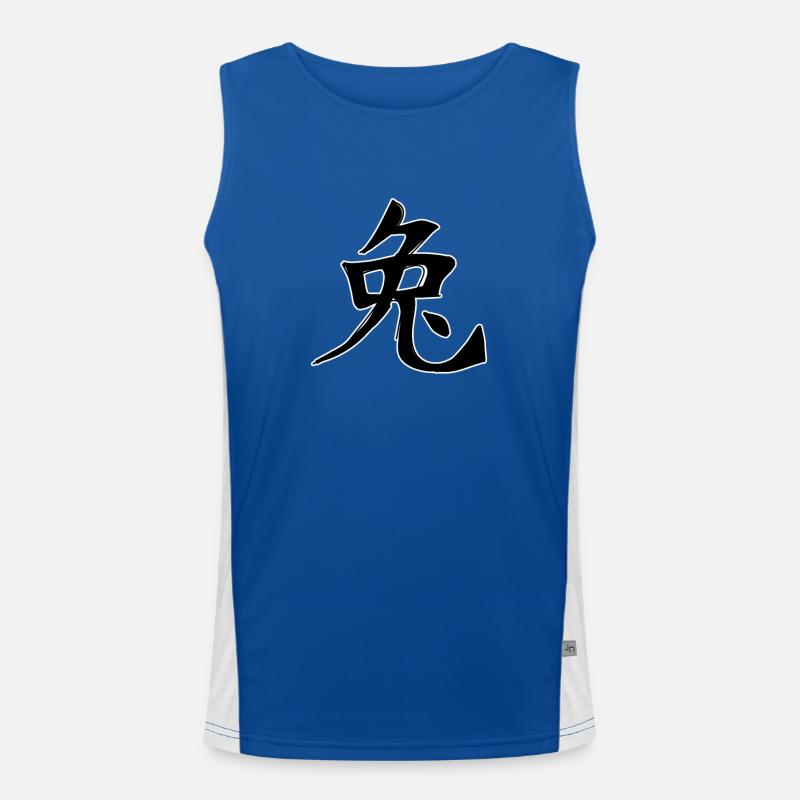 Hase Chinesisches Sternzeichen Funktionelles Kontrast-Tank Top für Männer 
