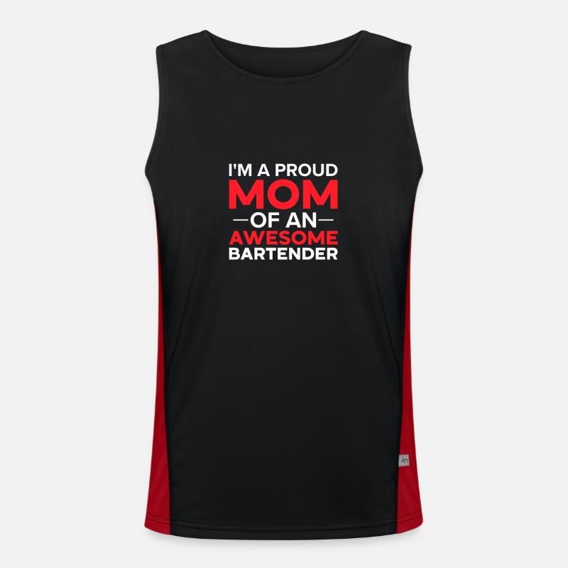 Barkeeper Geschenk Mixologist Spruch Bar Funktionelles Kontrast-Tank Top für Männer 