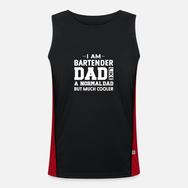 Bartender Gift Mixologist Saying Bar Men's Functional Contrast Tank Top 