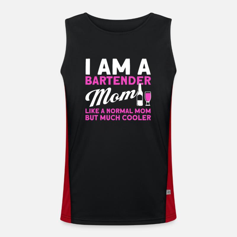 Bartender Gift Mixologist Saying Bar Men's Functional Contrast Tank Top 