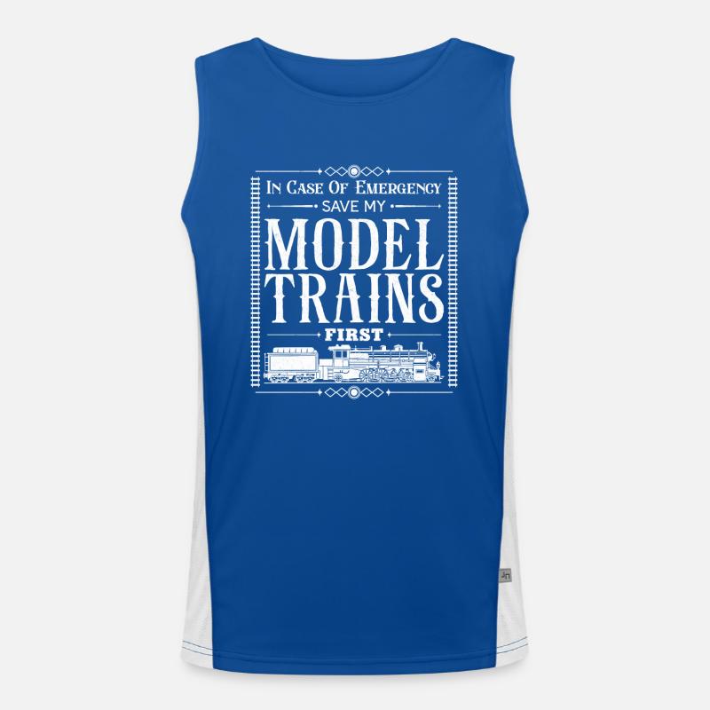 Steam Train Driver Trainspotting Men's Functional Contrast Tank Top 