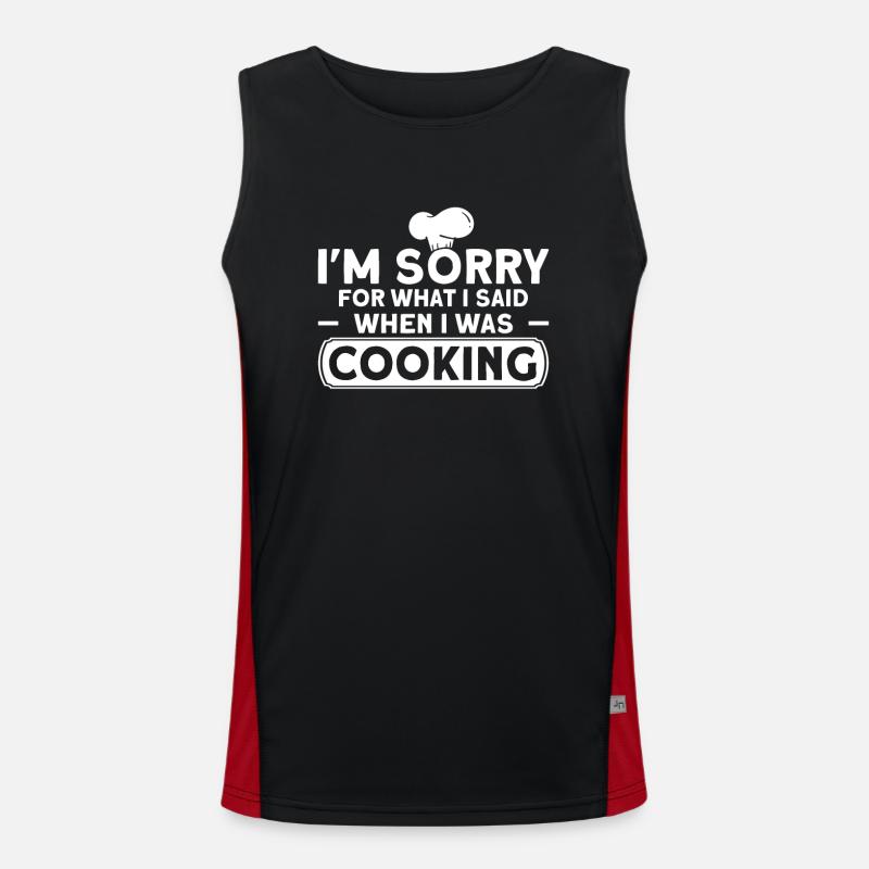 Küchenchef Spruch Geschenk Lustig Koch Funktionelles Kontrast-Tank Top für Männer 