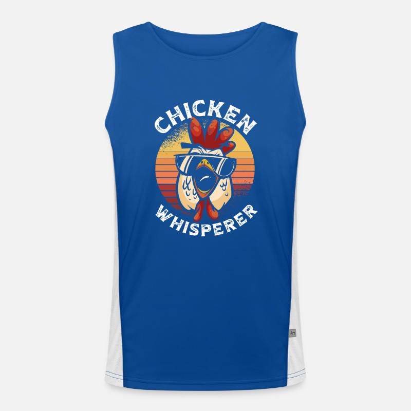 Hühnerflüsterer retro Funktionelles Kontrast-Tank Top für Männer 