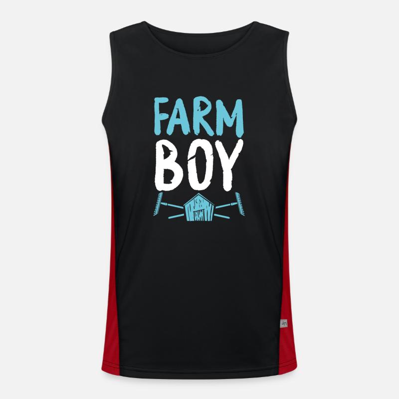 Bauernjunge Funktionelles Kontrast-Tank Top für Männer 