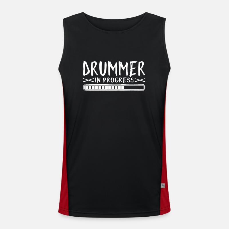 Drummer In Progress Drummer Sticks - Percussionist Men's Functional Contrast Tank Top 