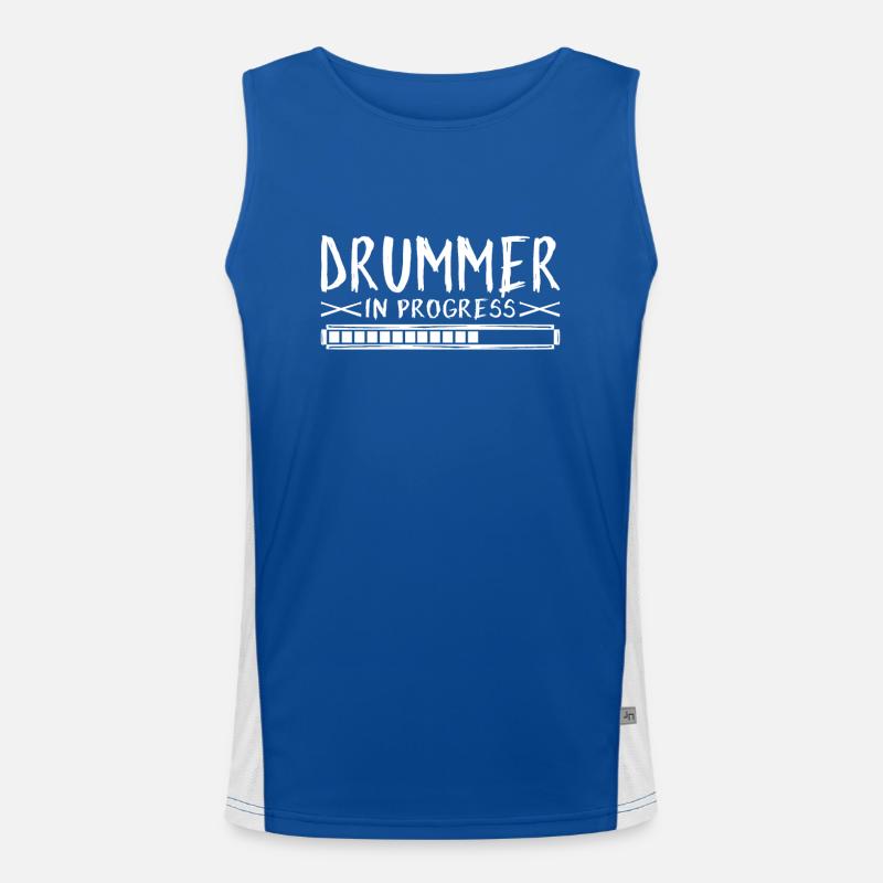 Drummer In Progress Drummer Sticks - Percussionist Men's Functional Contrast Tank Top 