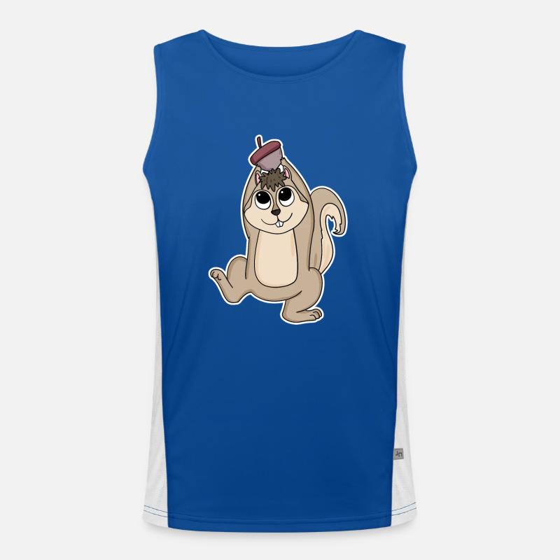 Eichhörnchen Funktionelles Kontrast-Tank Top für Männer 