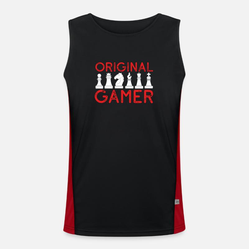 Original Chess Player Men's Functional Contrast Tank Top 