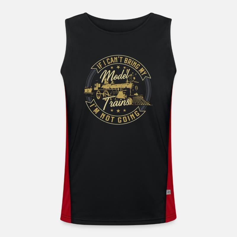 Steam Train Driver Trainspotting Men's Functional Contrast Tank Top 