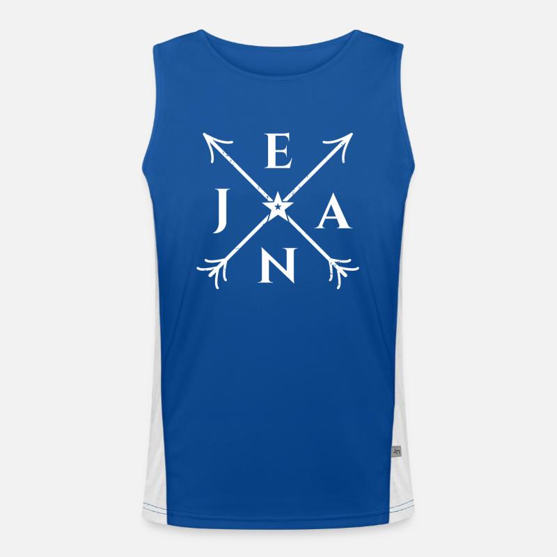 Jean X- Form Motiv Jean Geschenk Funktionelles Kontrast-Tank Top für Männer 