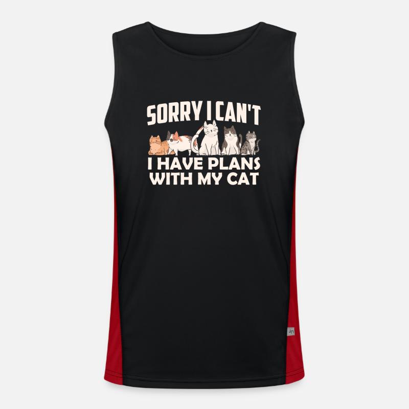 Malheureusement, je ne peux pas avoir de plans avec mon chat Débardeur respirant contrasté Homme 