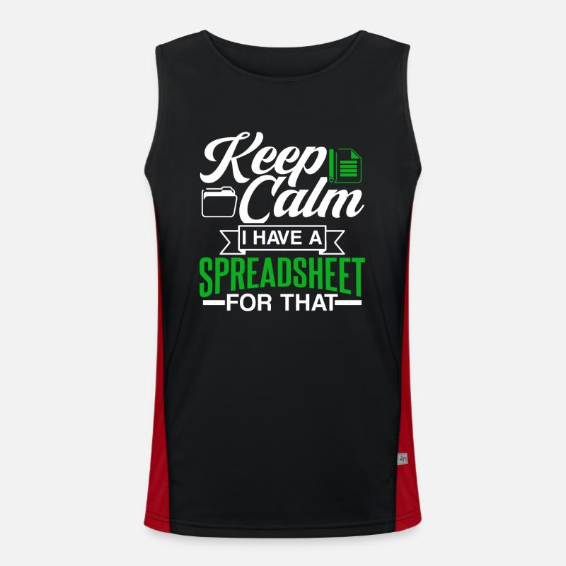 Ich Habe Ein Spreadsheet Dafür Buchhalter Tabelle Funktionelles Kontrast-Tank Top für Männer 